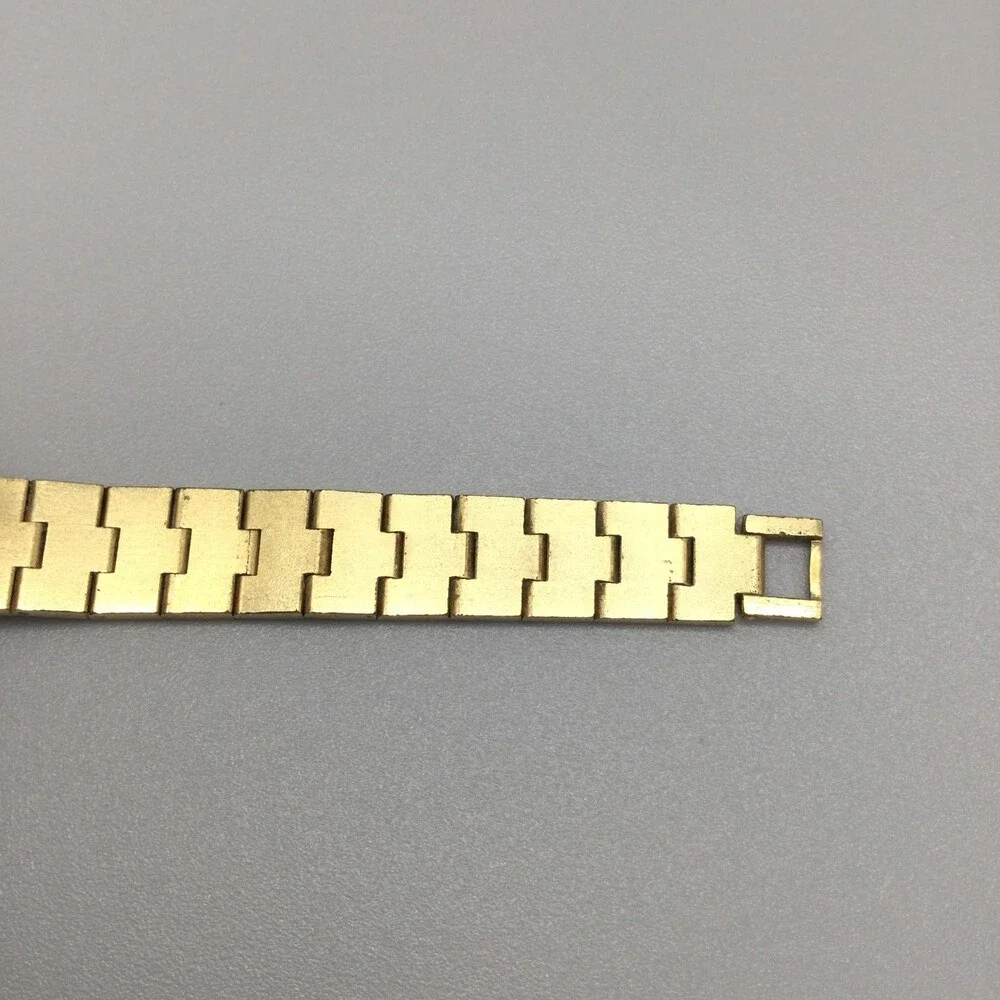 Vintage Bucherer Womens Watch 18mm White Dial Gold Tone Manual Wind Swiss 7.25